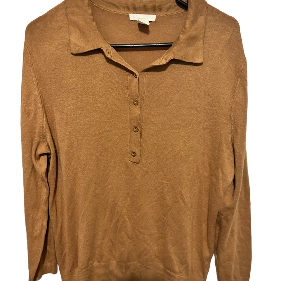 Hm beige brown long sleeve sweater size large - Picture 1 of 7